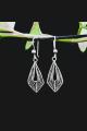  Array Sterling Silver Filigree Earrings-Oxidised